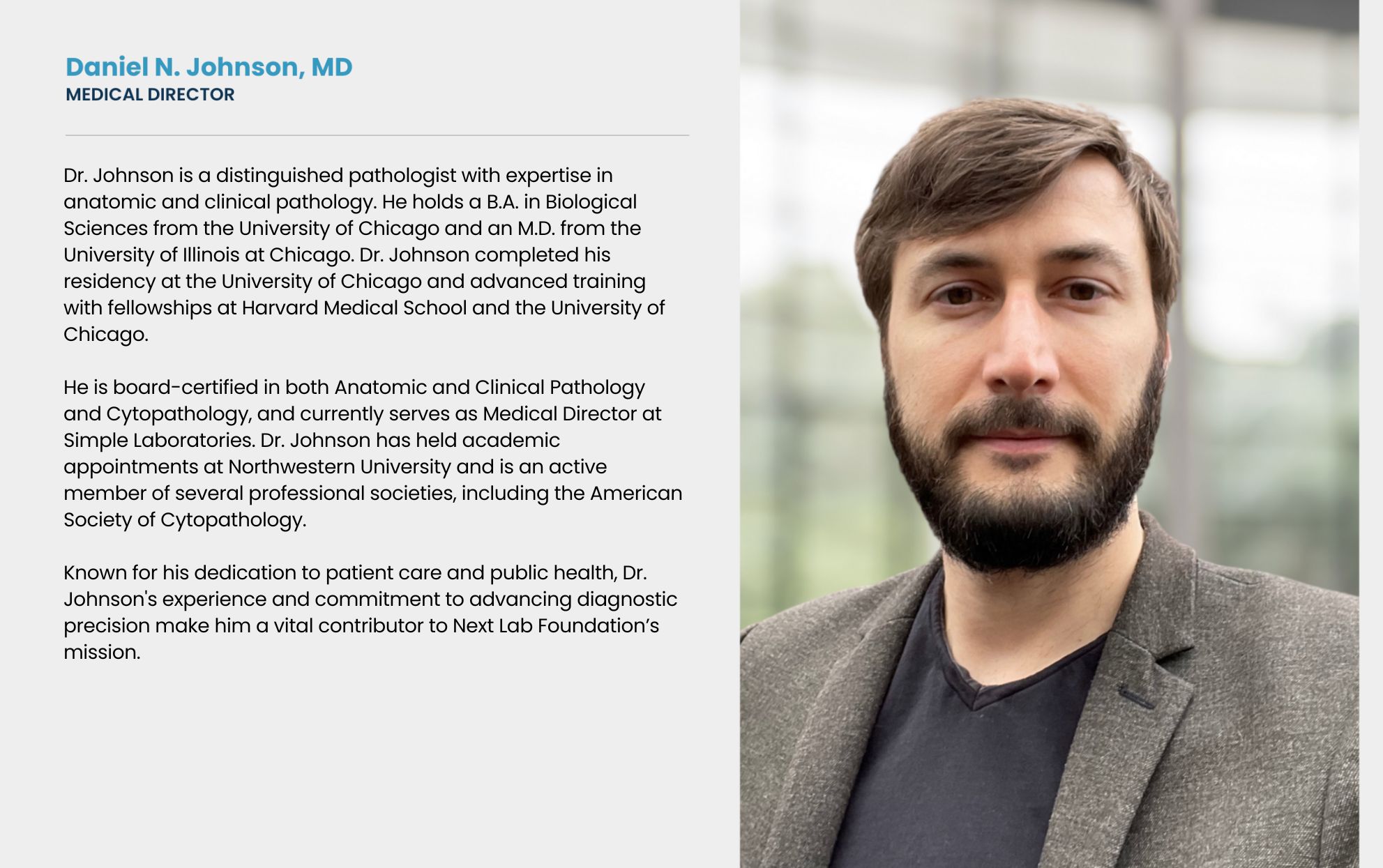 Dr. Johnson MD Medical Director